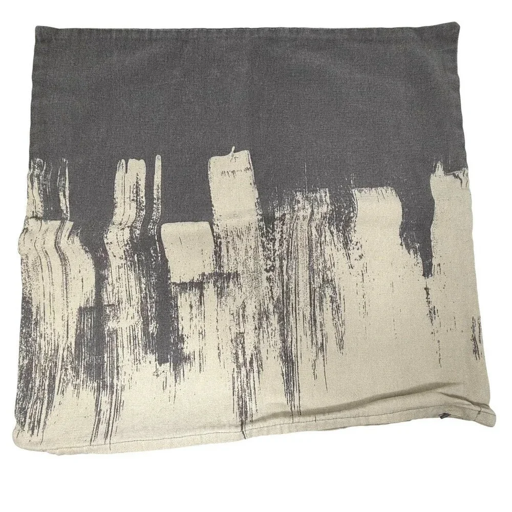 Ikea Slojgran Gray Pillow Cover Brush Strokes Minimalist Monochromatic 20